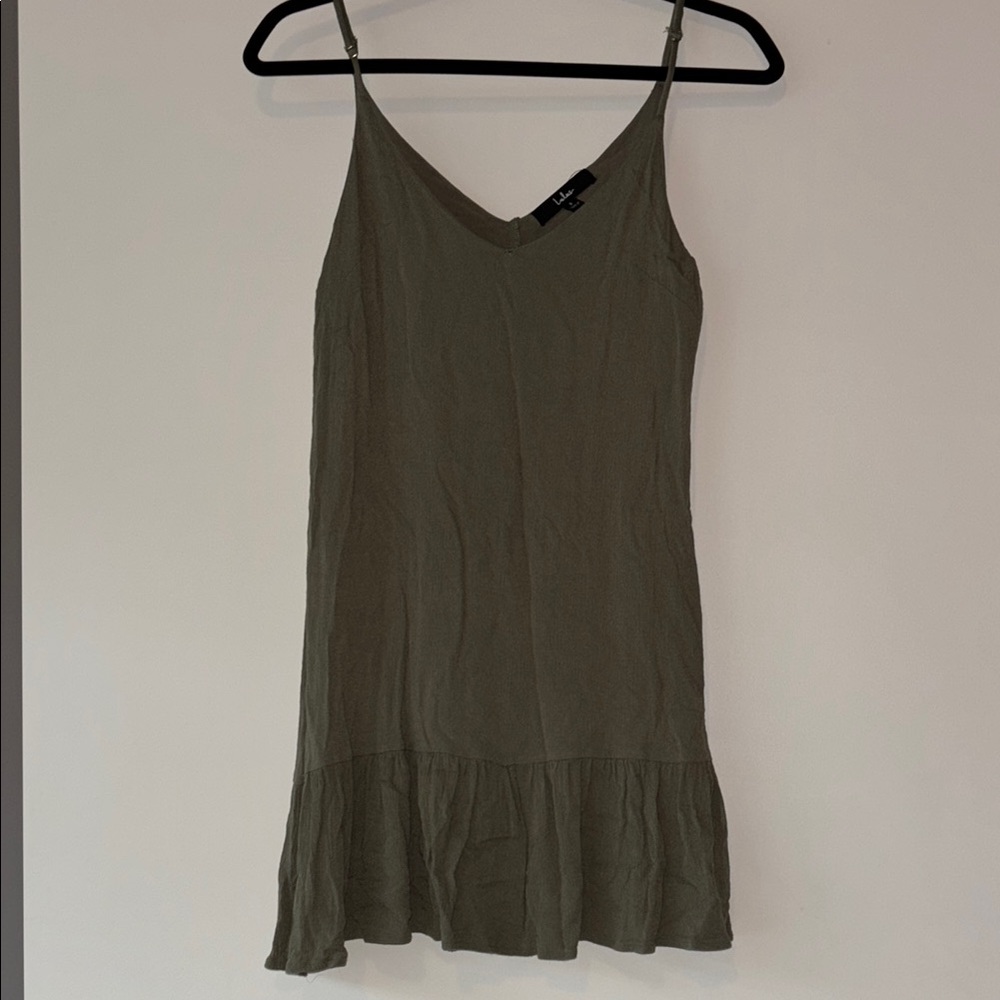 Olive Green Sleeveless Dress